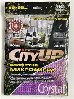 CUTY-UP-CRYSTAL-№111-Салфетка МИКРОФИБРА(36Х65) КРИСТАЛ для стекол и оптики 6968 - фото 5805