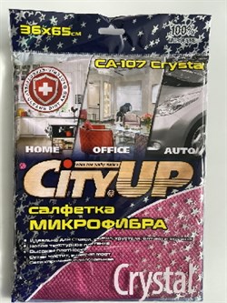 CUTY-UP-CRYSTAL-№107-Салфетка МИКРОФИБРА(разм 36Х65-1шт) КРИСТАЛ для стекол,оптики 7061 - фото 5806