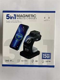 Беспроводная станция для подзарядки MAGNETIC- Apple Watch,Airpods,Айфон-5 в 1 ,,15W,, 7306 - фото 5959