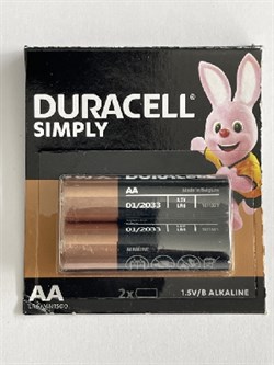 DURACELL-Набор батареек-АА- R-6-пальчиковые-2 шт в упаковке 7600 - фото 6177