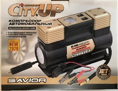 Компрессор SITY-UP-600 Savior-60 л. двухпоршневой,светодиодный фонарь,армированный шланг 3245