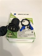 Врезной разьем на два порта с USB-1А,2.1А с резиновой крышкой 5V RV-036 6074