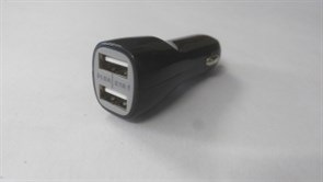 _ШТУЦЕР №С-03- UNIVERSAL CHARGER с 2-USB 12V-24V-2.1А,Черный,короткий (в блистере) 2852