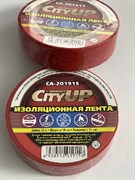 _Изолента City Up СА-201915-RD-длина 20 м,ширина 19 мм-КРАСНАЯ-1шт 8045