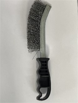 Щетка по металлу ручная загнутая Стальная проволока СЕРАЯ (24) Сабля 8906