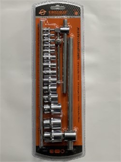 KINGUEEN-Набор головок TORX с воротками 1/2 3/8 1/4-17 предметов 8914