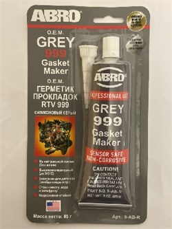 _АБРО-КНР- Герметик прокладочный-999 СЕРЫЙ(85гр)12шт. NEW КНР