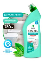 GRASS-125679-Средство чистящее,дизинфецируещее DOS- GELL-Мятная сила-ДОС Утенок-750 мл(12) 125679
