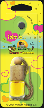 Освежитель LOVE IS-ФЛАКОН с деревянной крышкой-КОКОС+АНАНАС 8808