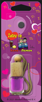 Освежитель LOVE IS-ФЛАКОН с деревянной крышкой-КОЛА+ЛИМОН 8810