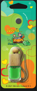 Освежитель LOVE IS-ФЛАКОН с деревянной крышкой-МЯТА 8811