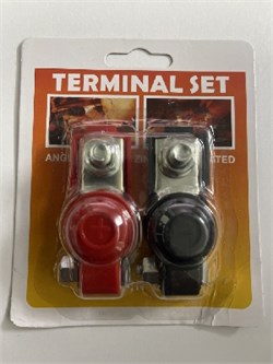 IN-041-Клеммы АКБ-быстросьемная красно-черная с силиконовыми крышками-1пара 8876