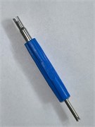 Отвертка-8527 для снятия золотников двусторонняя-СИНЯЯ ручка-13 см (10) 8527