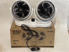 _TREK-Вентилятор Т-202-12V-5"-(12 см),9-Вт-двойной на скотче с совмещен. регулировкой 8576
