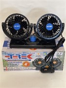 ТРЕК Вентилятор Т-303-4"(10.5 см)-12V-6.5 ВТ -двойной на скотче с совмещен. регулировкой 8566
