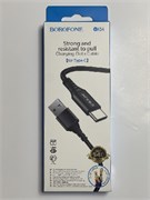 _BOROFONE-48483-КАБЕЛЬ для подзарядки-USB-TYPE-C-1 метр,черный 8685