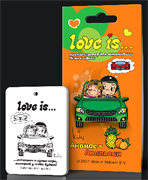 Освежитель LOVE IS-Подвесной картон-АНАНАС+АПЕЛЬСИН  8798