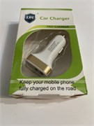 FAST CHARGER-LC-107-Штуцер зарядки с 2 USB+вольтметр  4 в 1-(5V- 2,2A, 3А)  6245