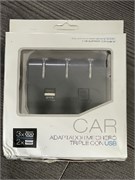 Разьем №8835-на 3-гнезда c проводом Черный-СКИДКА (Примята коробка) 8835